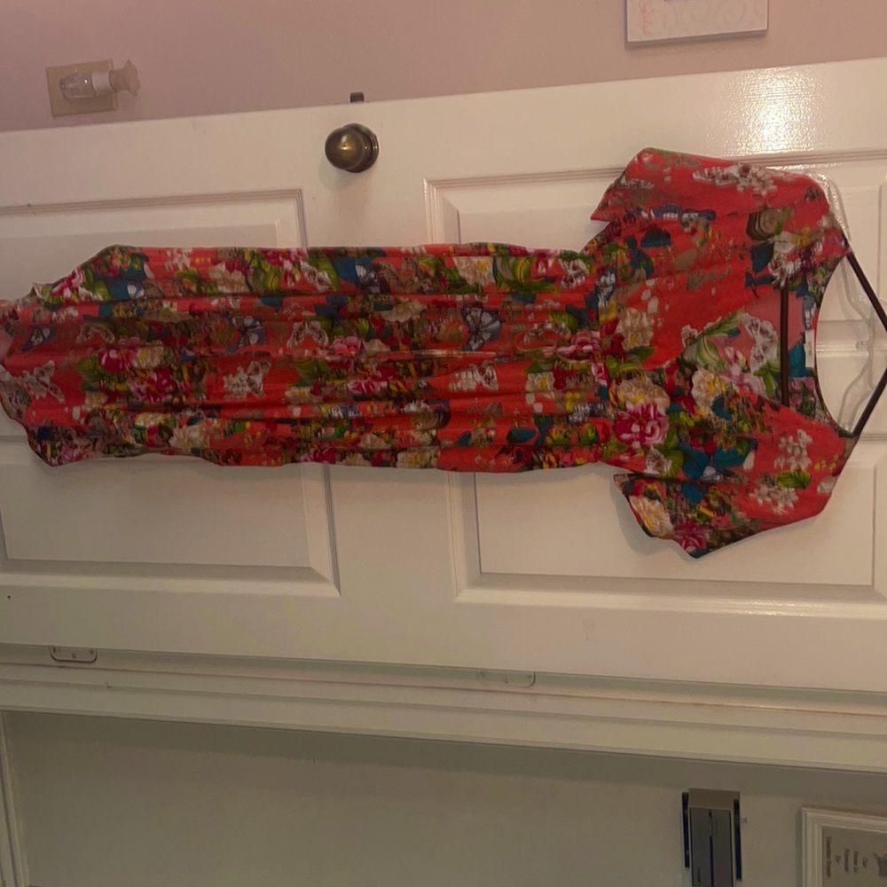 long flowy floral dress